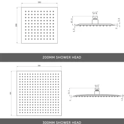 Harbour Status Concealed Shower Valve & Wall Mounted Fixed Shower Head - Matt Black