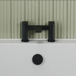 Harbour Status Deck Mounted Bath Filler - Matt Black