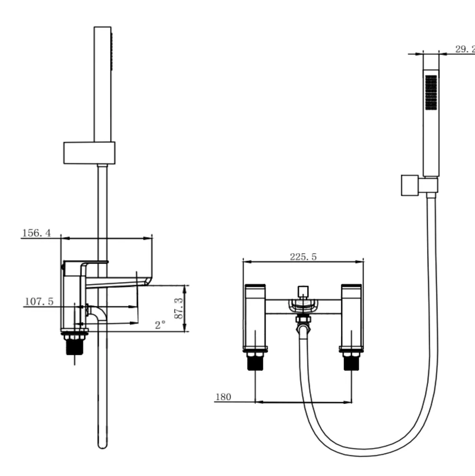 Harbour Status Deck Mounted Bath Shower Mixer Tap