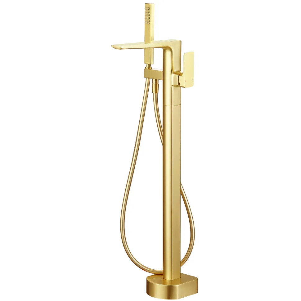 Harbour Status Floorstanding Bath Shower Mixer Tap - Brushed Brass
