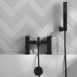 Harbour Status Matt Black Bath Shower Mixer Tap
