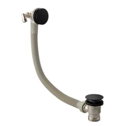 Harbour Status Matt Black Concealed Shower Valve, Fixed Ceiling Mounted Head & Overflow Bath Filler