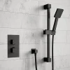 Harbour Status Matt Black Concealed Thermostatic Valve & Slide Rail Kit