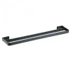 Harbour Status Matt Black Double Towel Rail