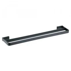 Harbour Status Matt Black Double Towel Rail