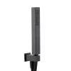 Harbour Status Matt Black Pencil Shower Handset & Wall Bracket - Square