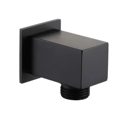 Harbour Status Matt Black Shower Outlet Elbow
