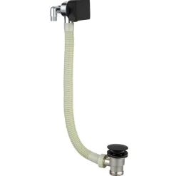 Harbour Status Matt Black Square Overflow Bath Filler