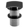Harbour Status Matt Black Square Dome Clicker Waste - Unslotted