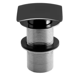 Harbour Status Matt Black Square Dome Clicker Waste - Unslotted