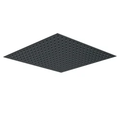 Harbour Status Matt Black Stainless Steel Square Shower Head - 300mm