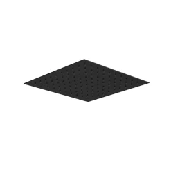 Harbour Status Matt Black Stainless Steel Square Shower Head - 200mm