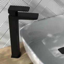 Harbour Status Matt Black Tall Basin Tap
