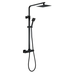 Harbour Status Matt Black Thermostatic Exposed Shower Kit
