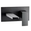 Harbour Status Matt Black Wall Mounted Basin Mixer Tap
