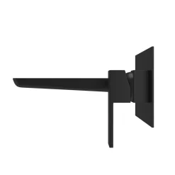 Harbour Status Matt Black Wall Mounted Basin Mixer Tap