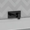 Harbour Status Matt Black Wall Mounted Bath Mixer Tap