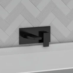 Harbour Status Matt Black Wall Mounted Bath Mixer Tap