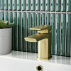 Harbour Status Mini Basin Mixer Tap & Waste - Brushed Brass