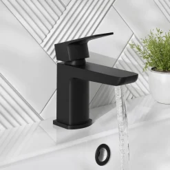 Harbour Status Mini Mono Basin Mixer Tap with Slotted Click Clack Basin Waste