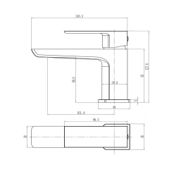 Harbour Status Mini Mono Basin Mixer Tap & Waste