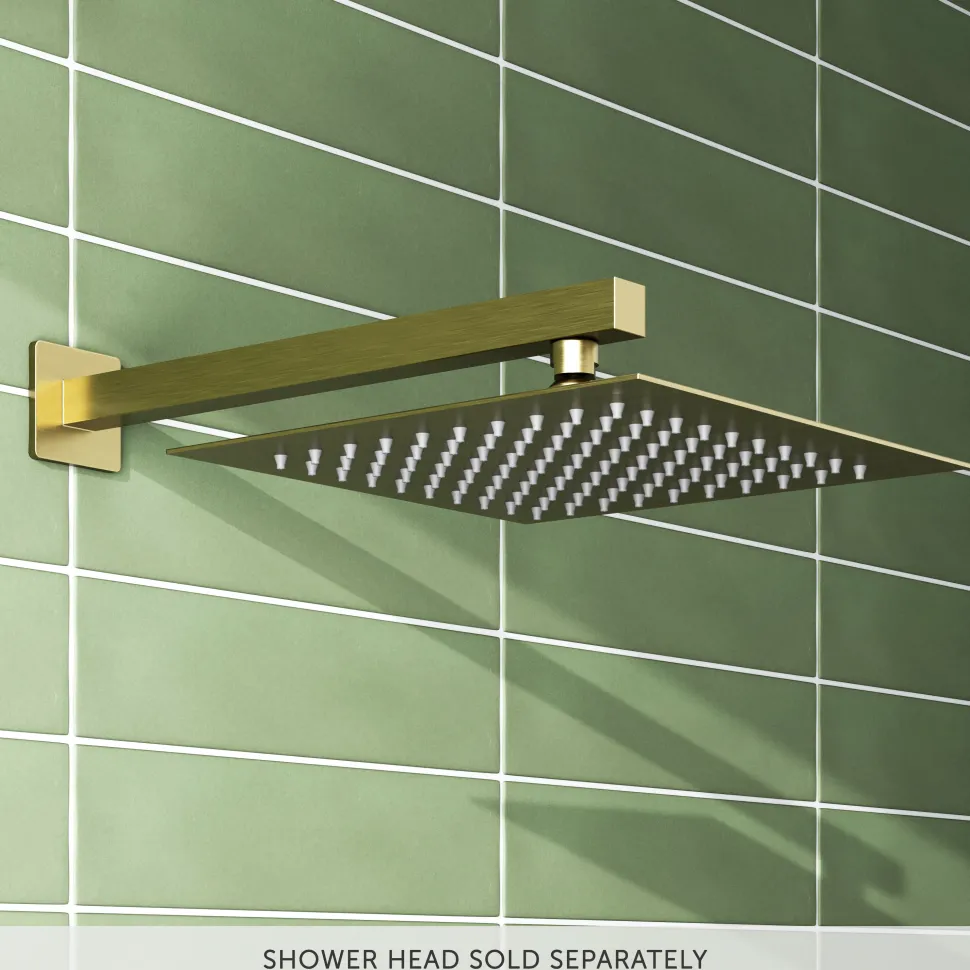 Harbour Status 305mm Brushed Brass Square Shower Arm