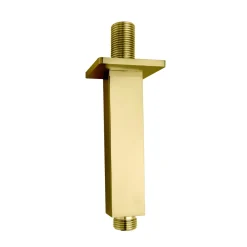 Harbour Status Square Brushed Brass Shower Ceiling Arm - 120mm
