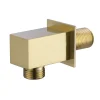 Harbour Status Square Brushed Brass Wall Outlet & Elbow