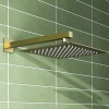 Harbour Status Square Shower Head with Shower Arm - Brushed Brass