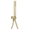Harbour Status Square Shower Handset with Wall Outlet & Hose - Brushed Brass