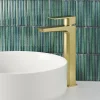 Harbour Status Tall Basin Mixer Tap - Brushed Brass