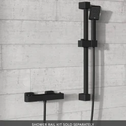 Harbour Status Thermostatic Bar Shower Valve - Matt Black