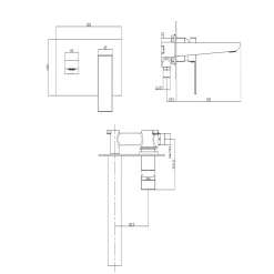Harbour Status Wall Mounted Basin Mixer Tap