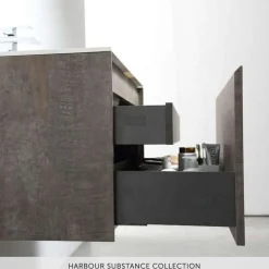 Harbour Substance 600mm 1 Drawer Wall Mounted Vanity Unit & Basin Options