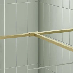 Harbour T-Piece Join for 2 Panels - Brushed Brass