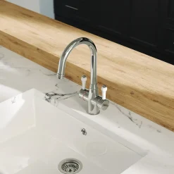 Harbour Traditional 3-in-1 Instant Boiling Water Tap with WRAS-Approved Digital Boiler & Filter - Chrome