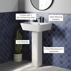 Harbour Unity 500mm Basin & Full Pedestal