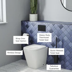 Harbour Unity Rimless Back to Wall Toilet & Soft Close Seat