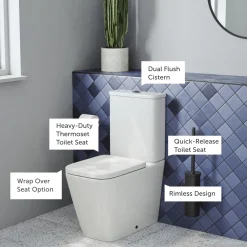 Harbour Unity Rimless BTW Close Coupled Toilet & Soft Close Seat