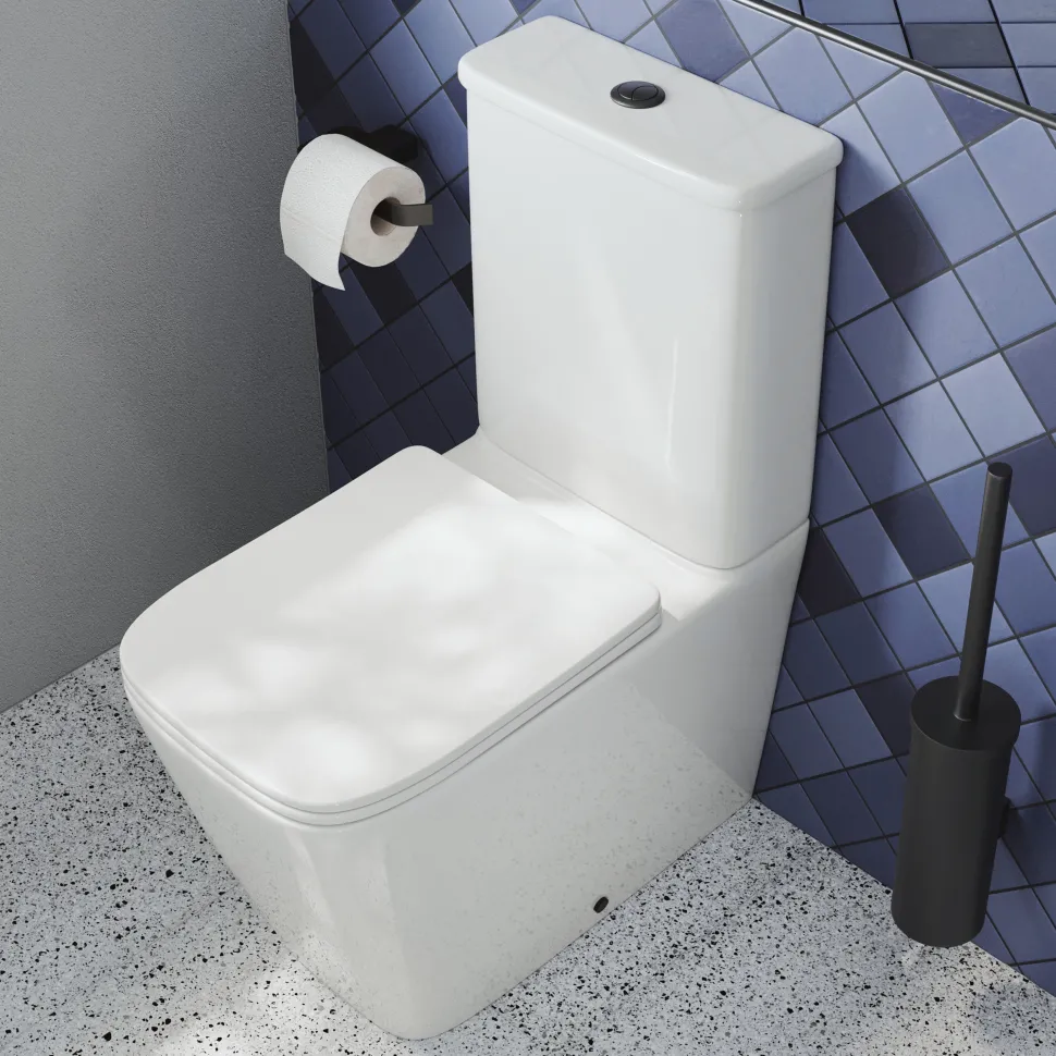 Harbour Unity Rimless BTW Close Coupled Toilet & Soft Close Seat