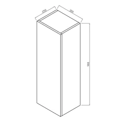 Harbour Virtue 900mm Wall Mounted Tall Storage Cabinet