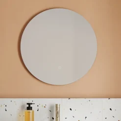 Harbour Vision LED Illuminated Round Bathroom Mirror with Demister Pad - 600mm