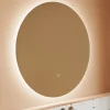 Harbour Vision LED Illuminated Round Bathroom Mirror with Demister Pad - 800mm