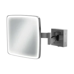 hib. Eclipse Square LED Illuminated Magnifying Mirror - 180 x 180mm
