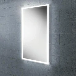 hib. Globe LED Illuminated Steam Free Rectangular Mirror