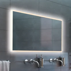 hib. Globe LED Illuminated Steam Free Rectangular Mirror