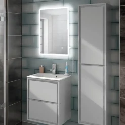 hib. Vega LED Illuminated Rectangular Mirror with Demister Pad & Colour Change LEDs