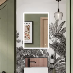 hib. Vega LED Illuminated Rectangular Mirror with Demister Pad & Colour Change LEDs