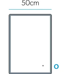 hib. Vega LED Illuminated Rectangular Mirror with Demister Pad & Colour Change LEDs