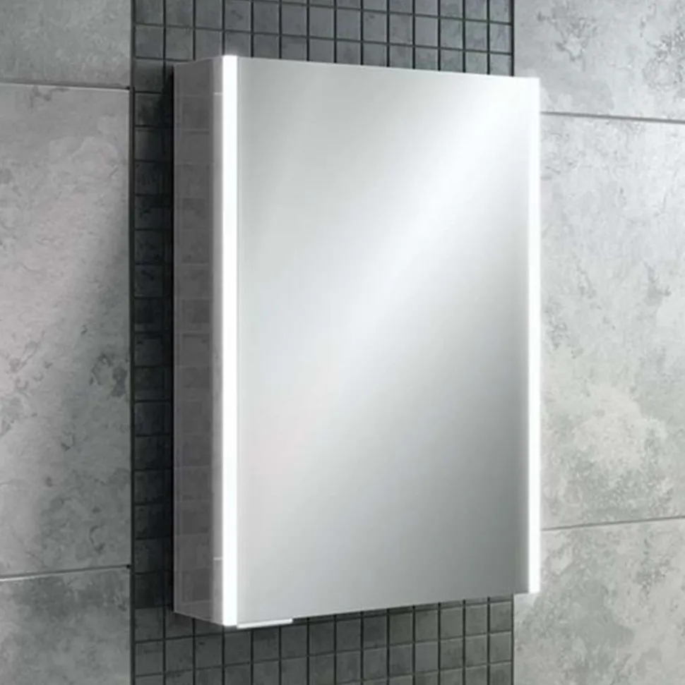 hib. Xenon 50 LED Illuminated Mirror Cabinet With Mirrored Sides